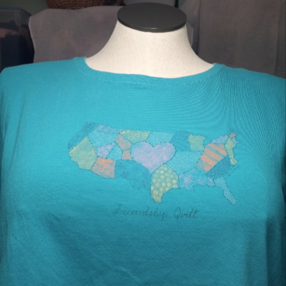 Life is Good crusher tee xxl teal long sleeve